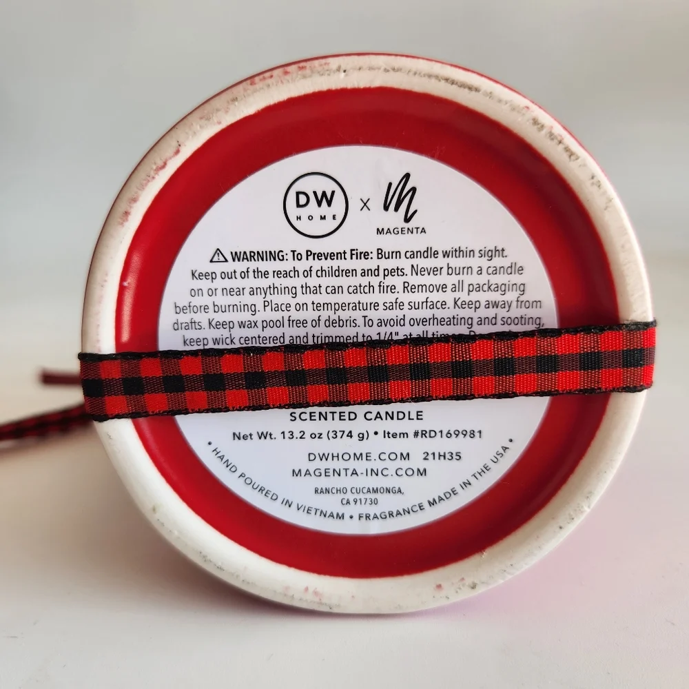 Rae Dunn by Magenta Log Fire Christmas Candle  13.2 oz
